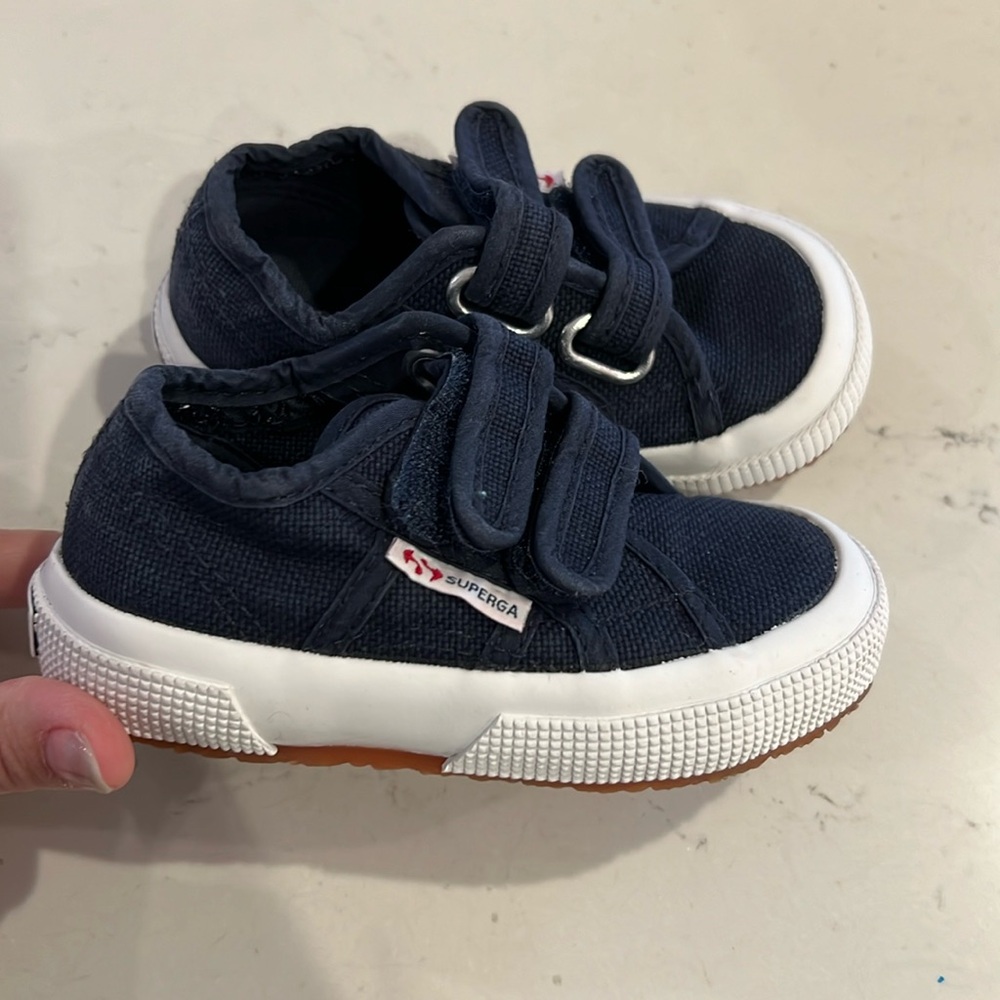 Great condition size 23 toddler Superga navy blue